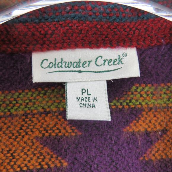 Coldwater Creek 1990s Vintage Rainbow Tribal Boho Western Jacket Large - Picture 4 of 7